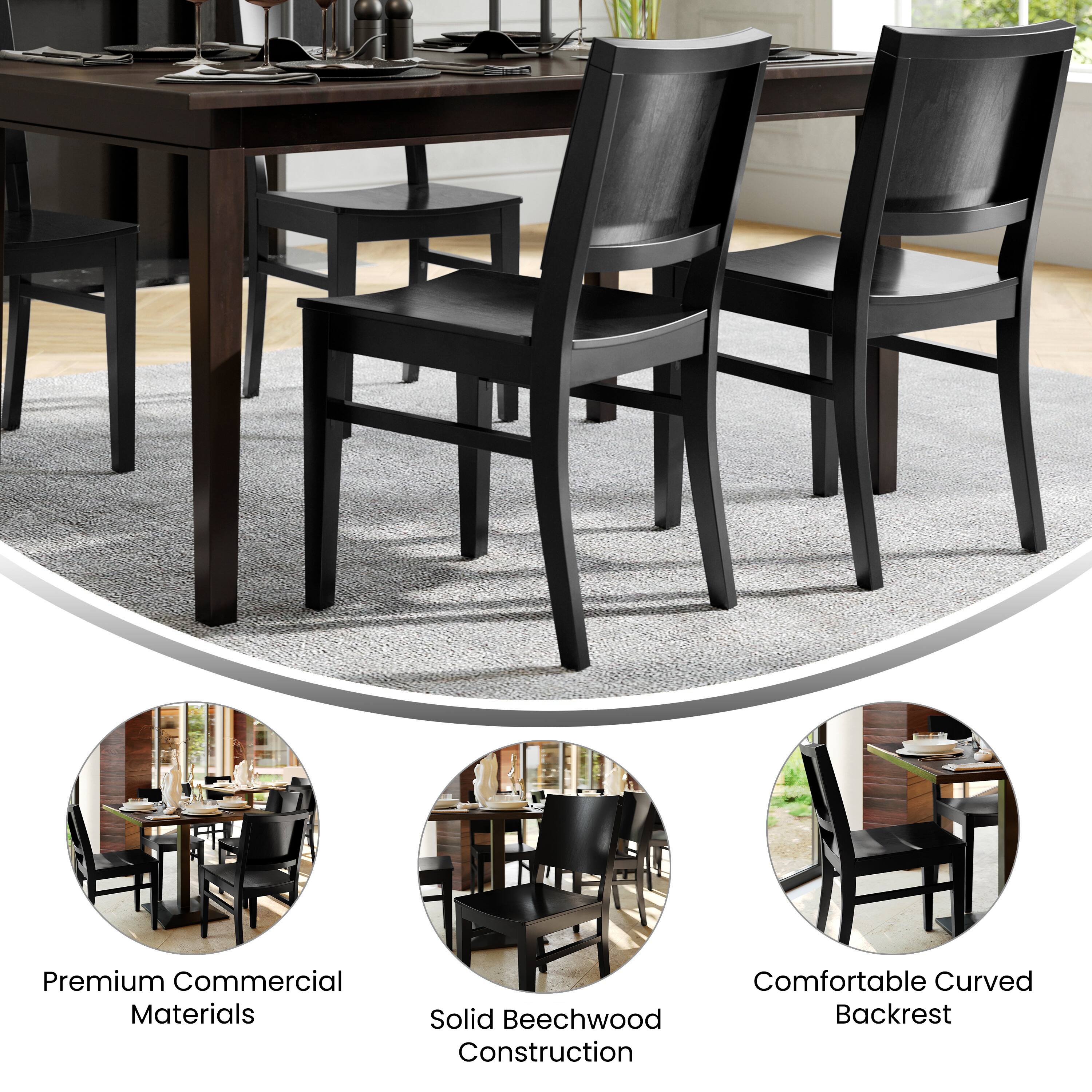 Premium Commercial Materials  
Comfortable Curved Solid Beechwood Backrest Construction