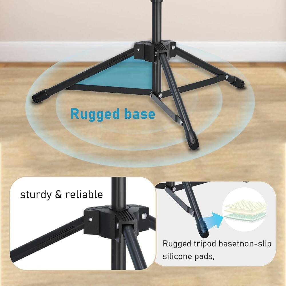Rugged base  
sturdy & reliable  

Rugged tripod base with non-slip silicone pads