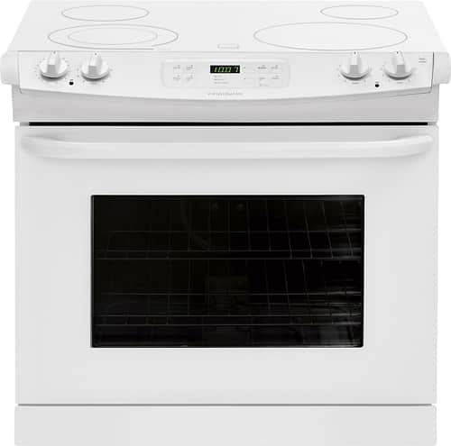 Frigidaire - 4.6 Cu. Ft. Self-Cleaning Drop-In Electric Range - White - Larger Front