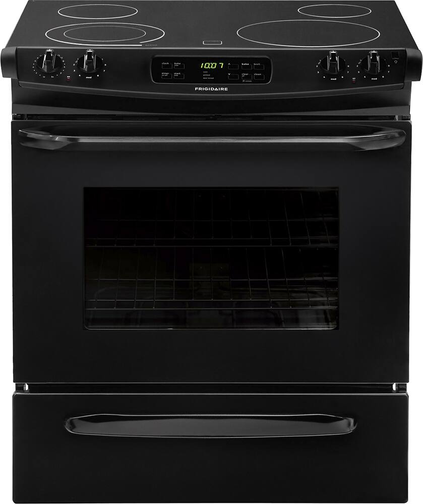 Front. Frigidaire - 4.6 Cu. Ft. Self-Cleaning Slide-In Electric Range - Black.