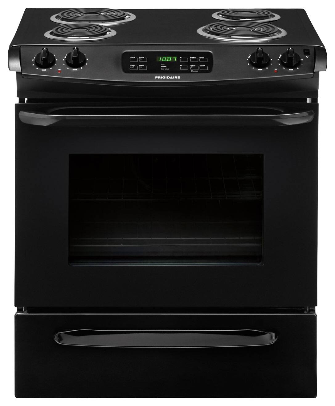 Front. Frigidaire - 4.6 Cu. Ft. Self-Cleaning Slide-In Electric Range - Black.