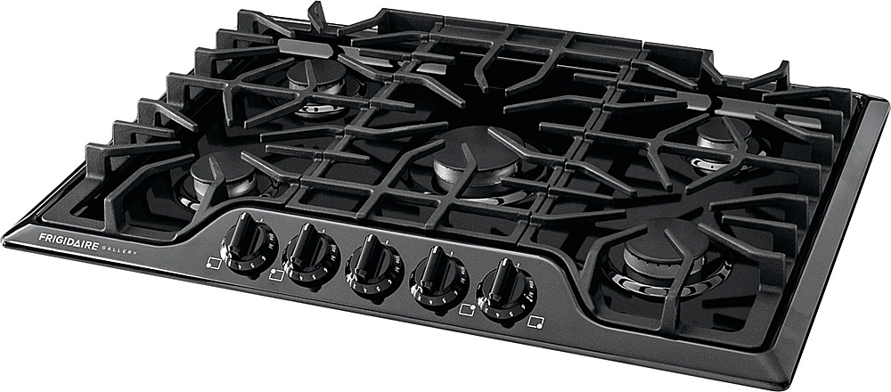 Left View: Frigidaire - Gallery 30" Built-In Gas Cooktop - Black