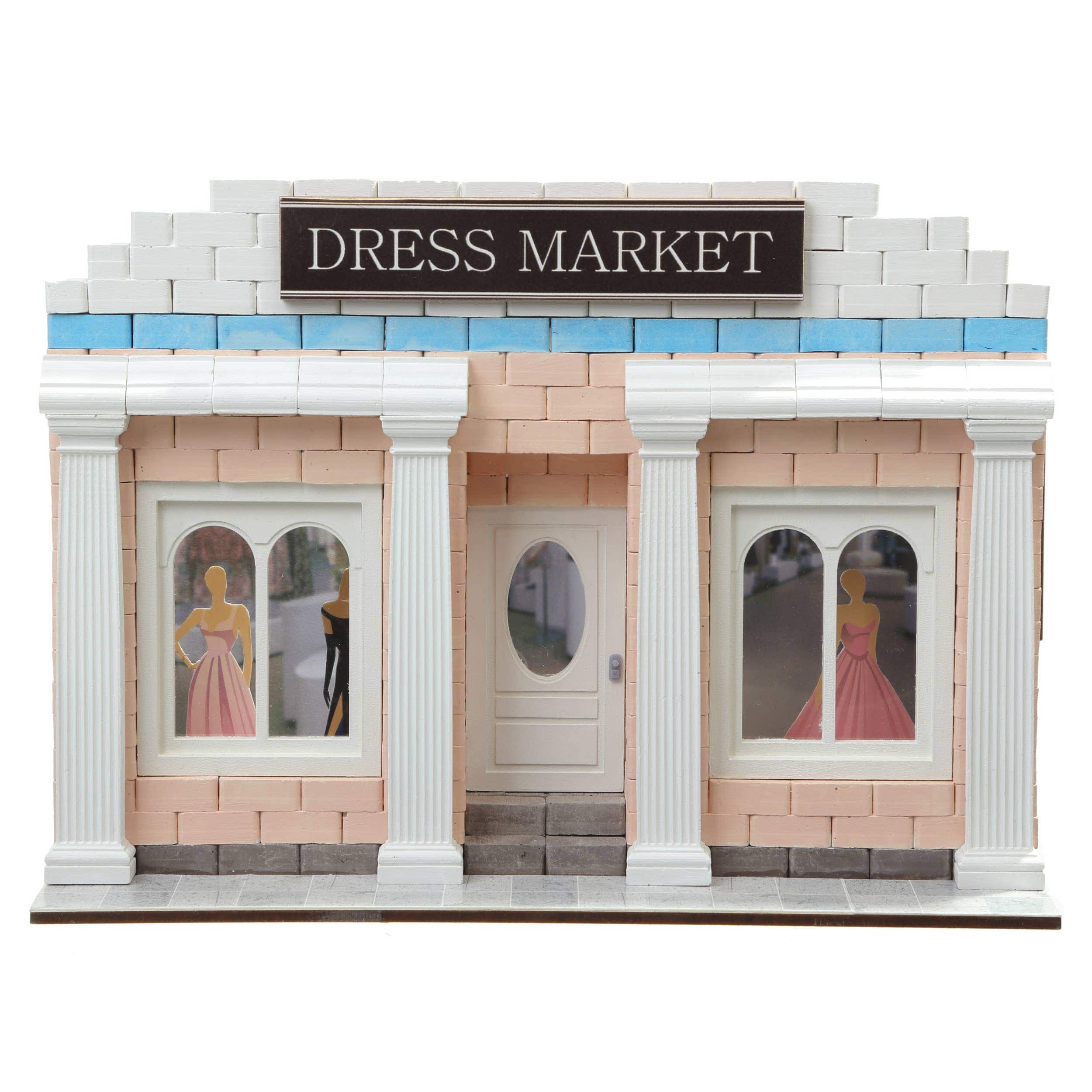 Wise Elk - Dress Market Mini Brick Building Kit, 700 pcs - Multicolor