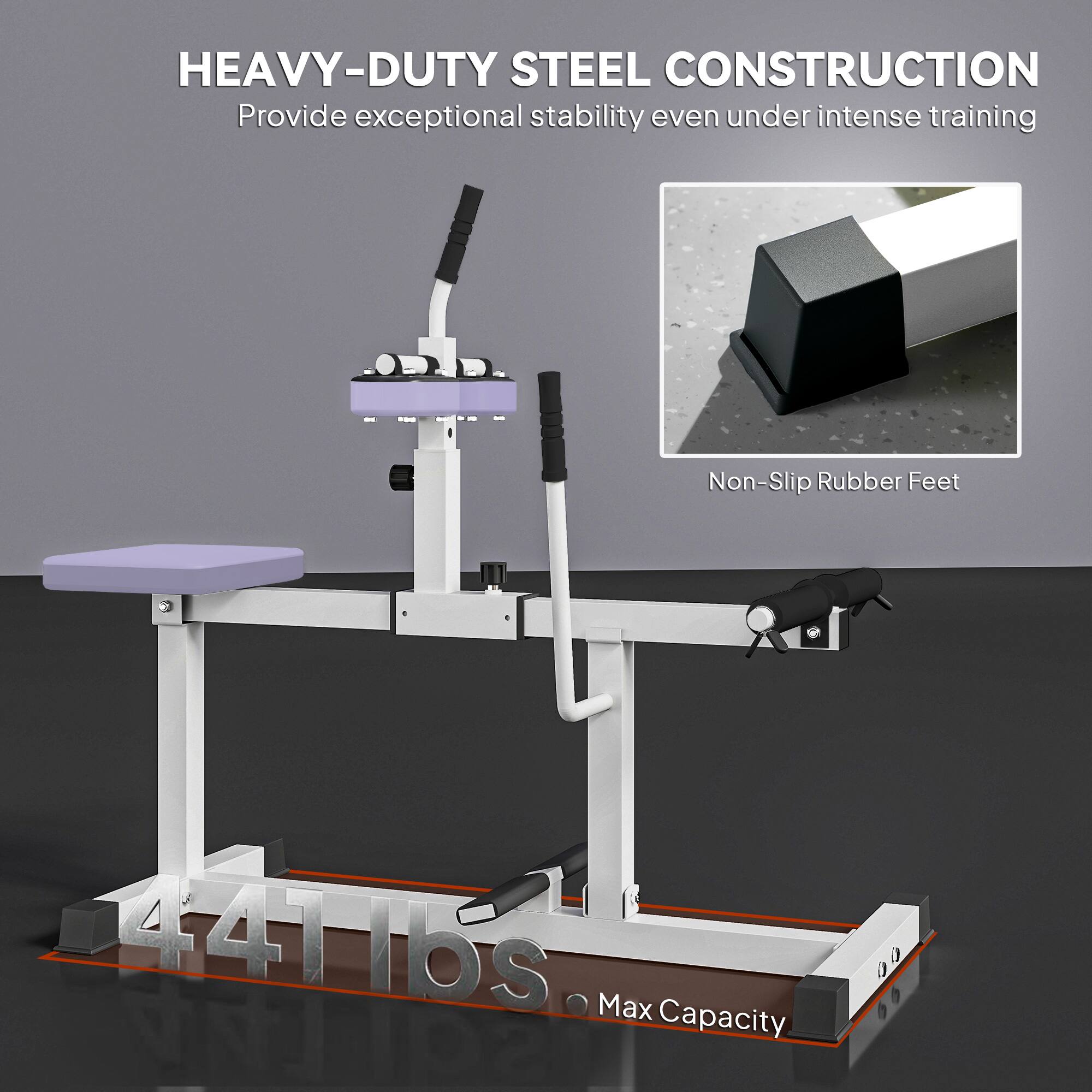 HEAVY-DUTY STEEL CONSTRUCTION  
Provide exceptional stability even under intense training  

Non-Slip Rubber Feet  

441 lbs Max Capacity