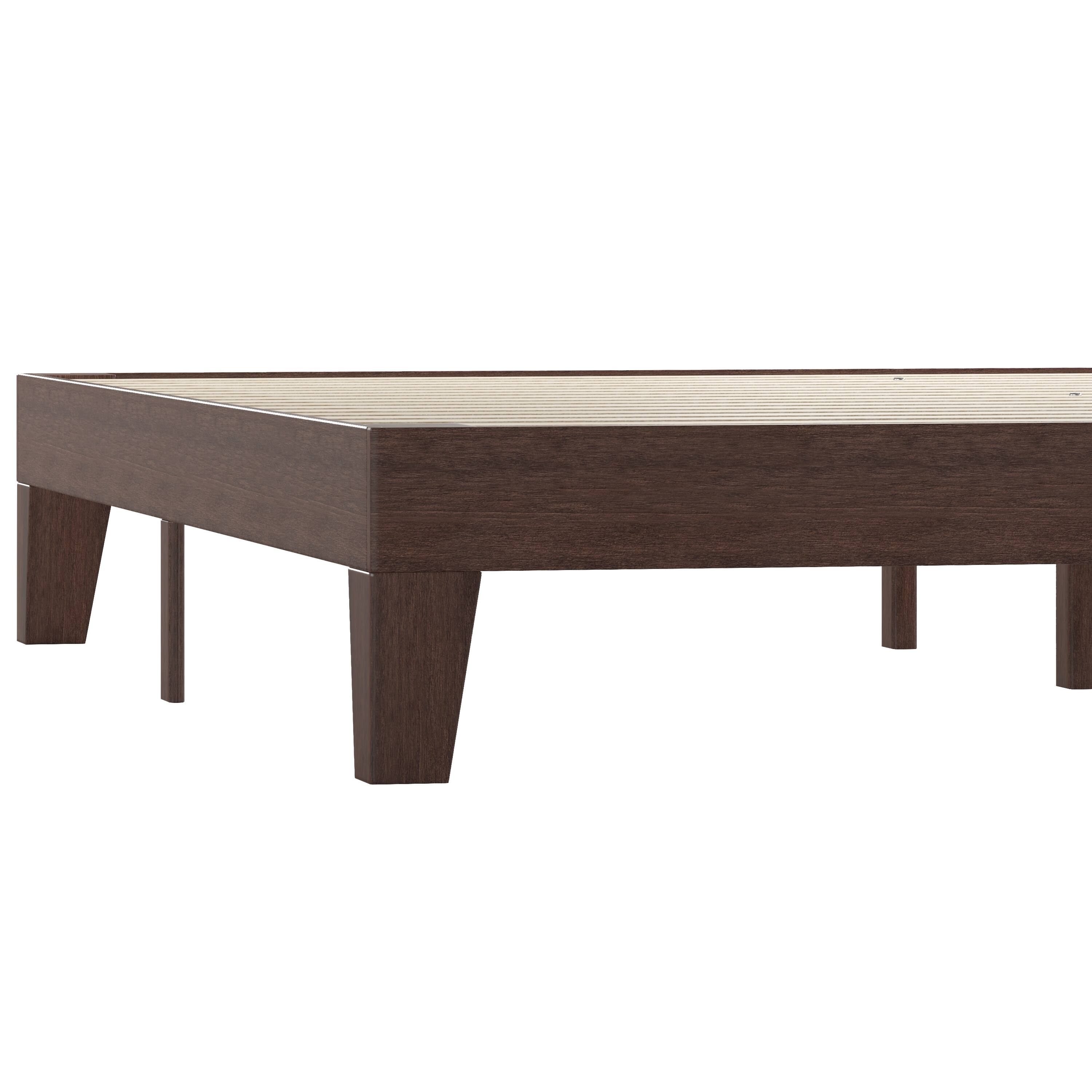 Alt View 9. Emma + Oliver - Avila Wooden Platform Bed with Wooden Support Slats; No Box Spring or Foundation Required - Walnut.