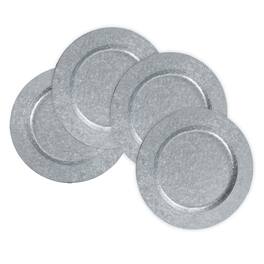 Jay Import - Set of 4 Galvanized Charger Plate 13"D - Silver
