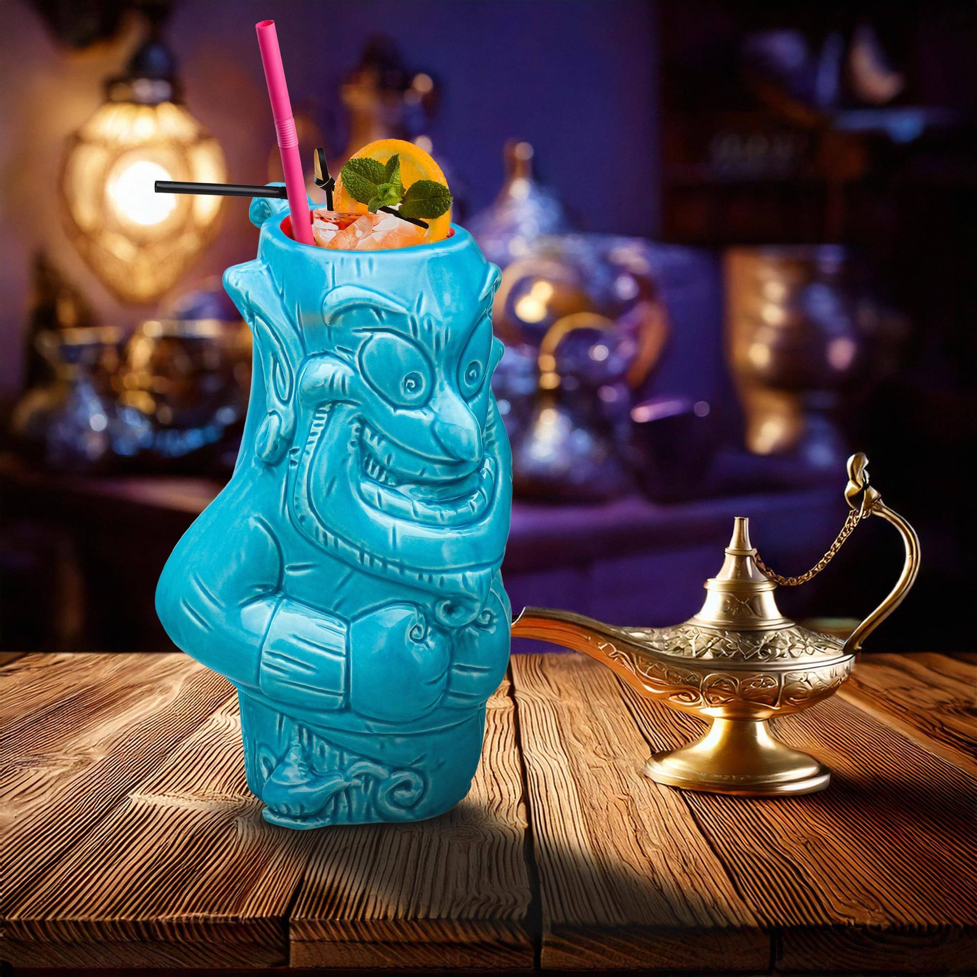 Alt View 2. Disney - Geeki Tikis Disney Aladdin Genie Ceramic Mug | Holds 21 Ounces - Blue.