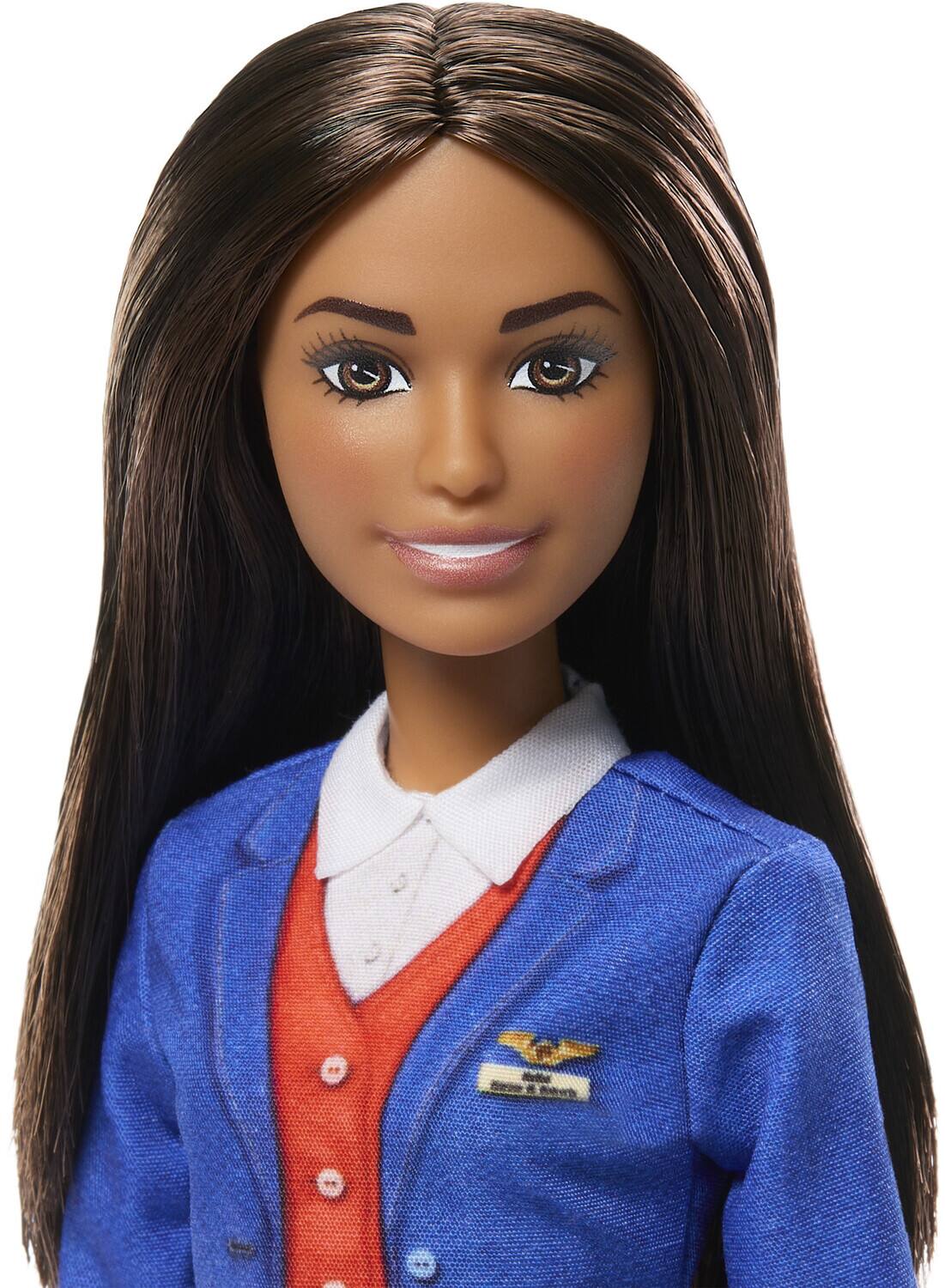 Alt View 3. Mattel - Mattel - Barbie Flight Attendant, Brunette   - Collectibles - Multicolor.