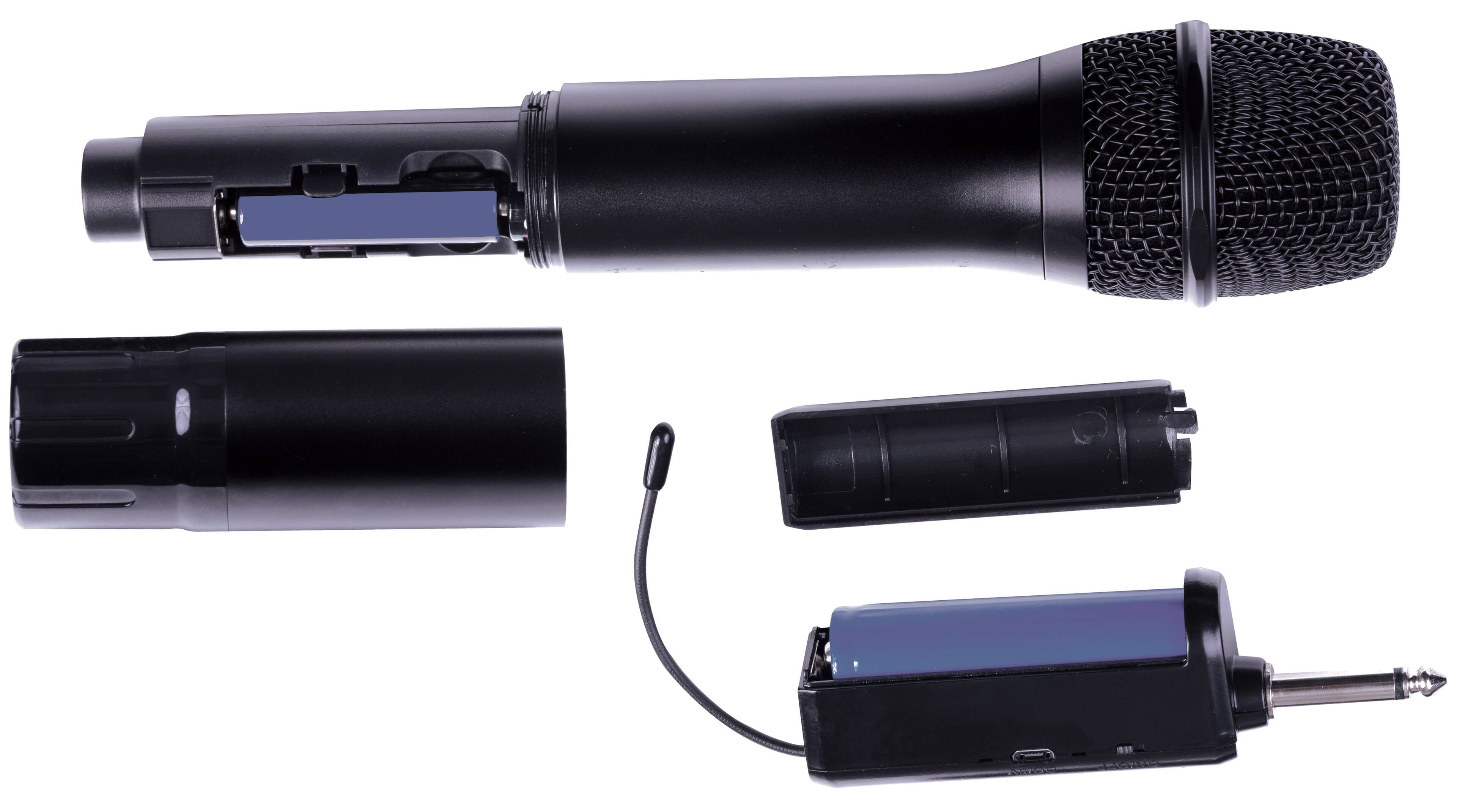 Left. QFX - Wireless Professional Microphone - Silver.