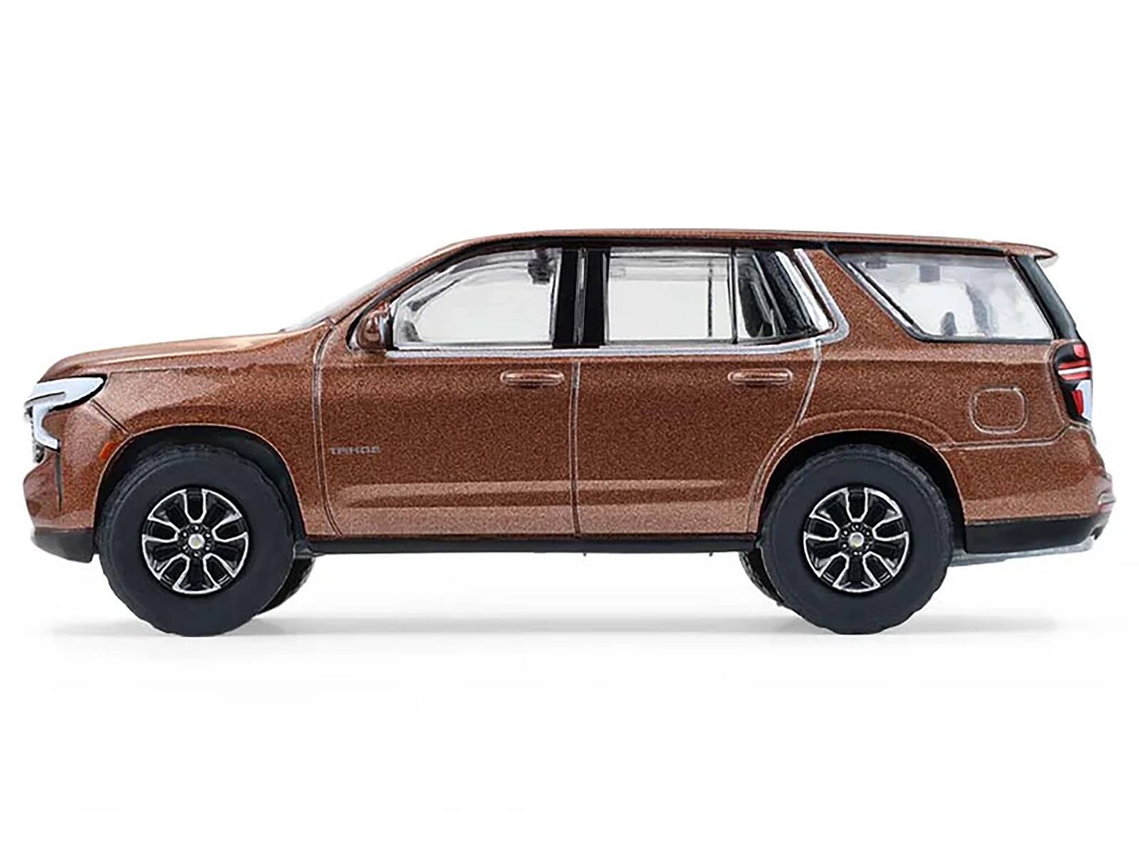 Angle. Greenlight - 2022 Chevrolet Tahoe Auburn Metallic "Blue Collar Collection" Series 14 1/64 Diecast Model Car by Greenlight - Auburn Metallic.