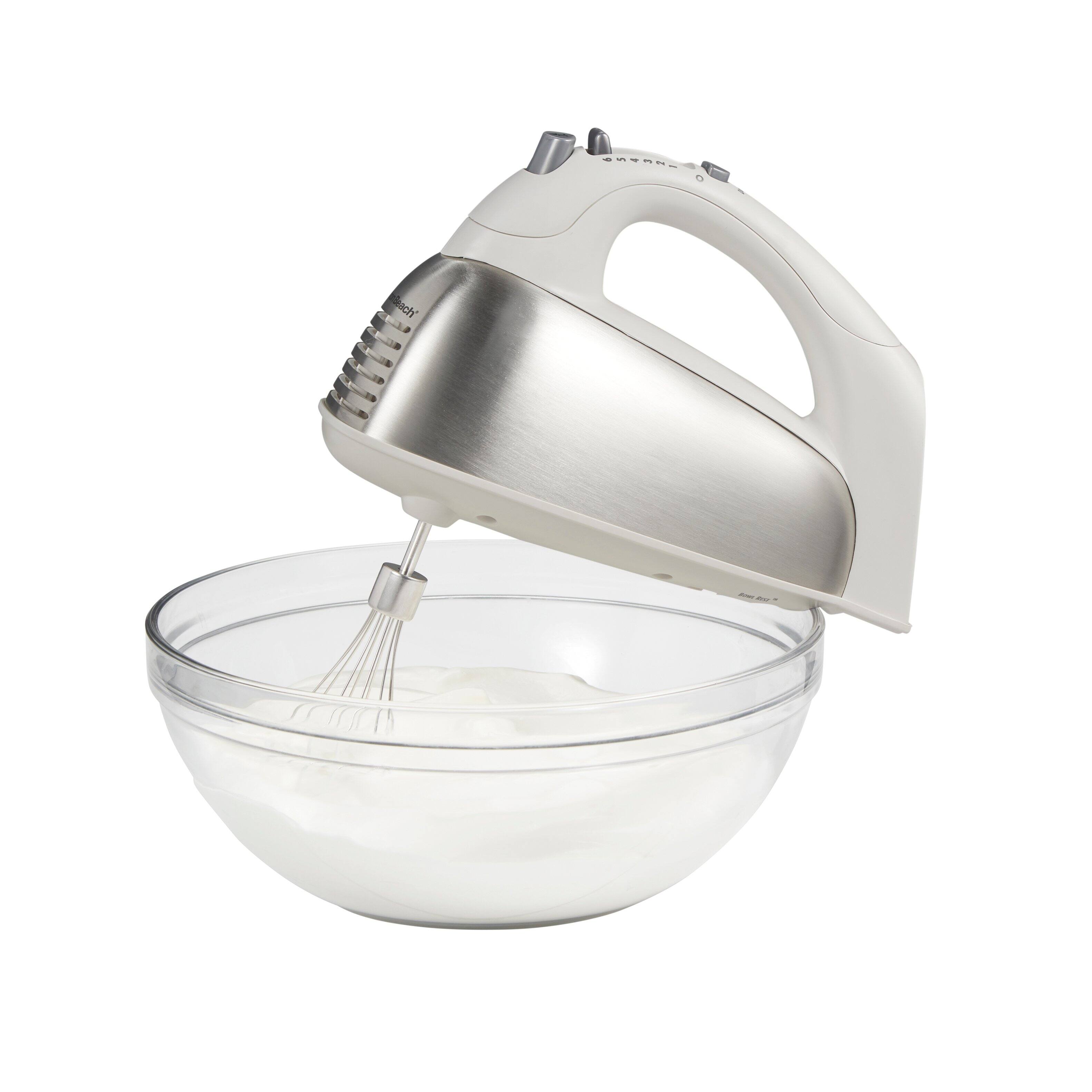 Alt View 11. Hamilton Beach - Hamilton Beach Classic 6 Speed Hand/Stand Mixer with 4 Quart Stainless Steel Bowl - WHITE.
