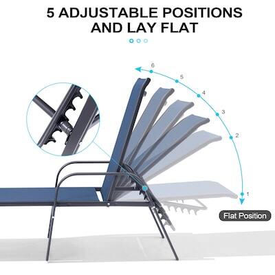 5 Adjustable Positions and Lay Flat

6 5 4 3 2 1

Flat Position