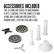 ACCESSORIES INCLUDED
FINE (4.5 MM) AND COARSE (10 MM) GRINDING PLATES, 3 SAUSAGE STUFFING FUNNELS (14 MM, 19 MM, AND 24 MM) AND PRECISION STEEL GRINDING KNIFE, STUFFING STAR AND FLANGE