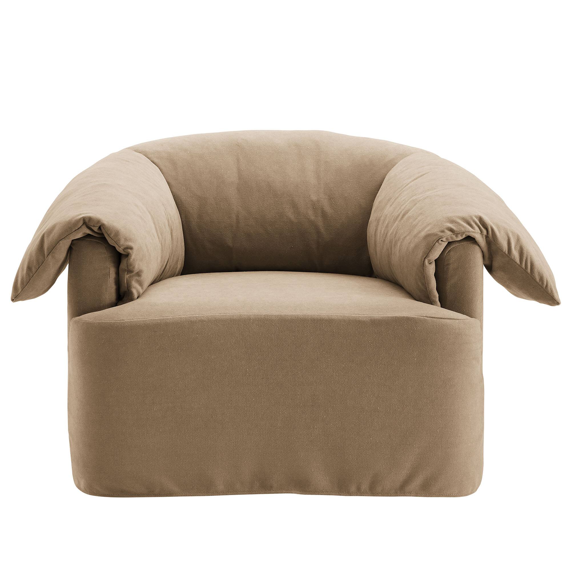 Alt View 4. Modway - Lark Slipcovered Fabric Oversized Armchair by Modway - Almond.