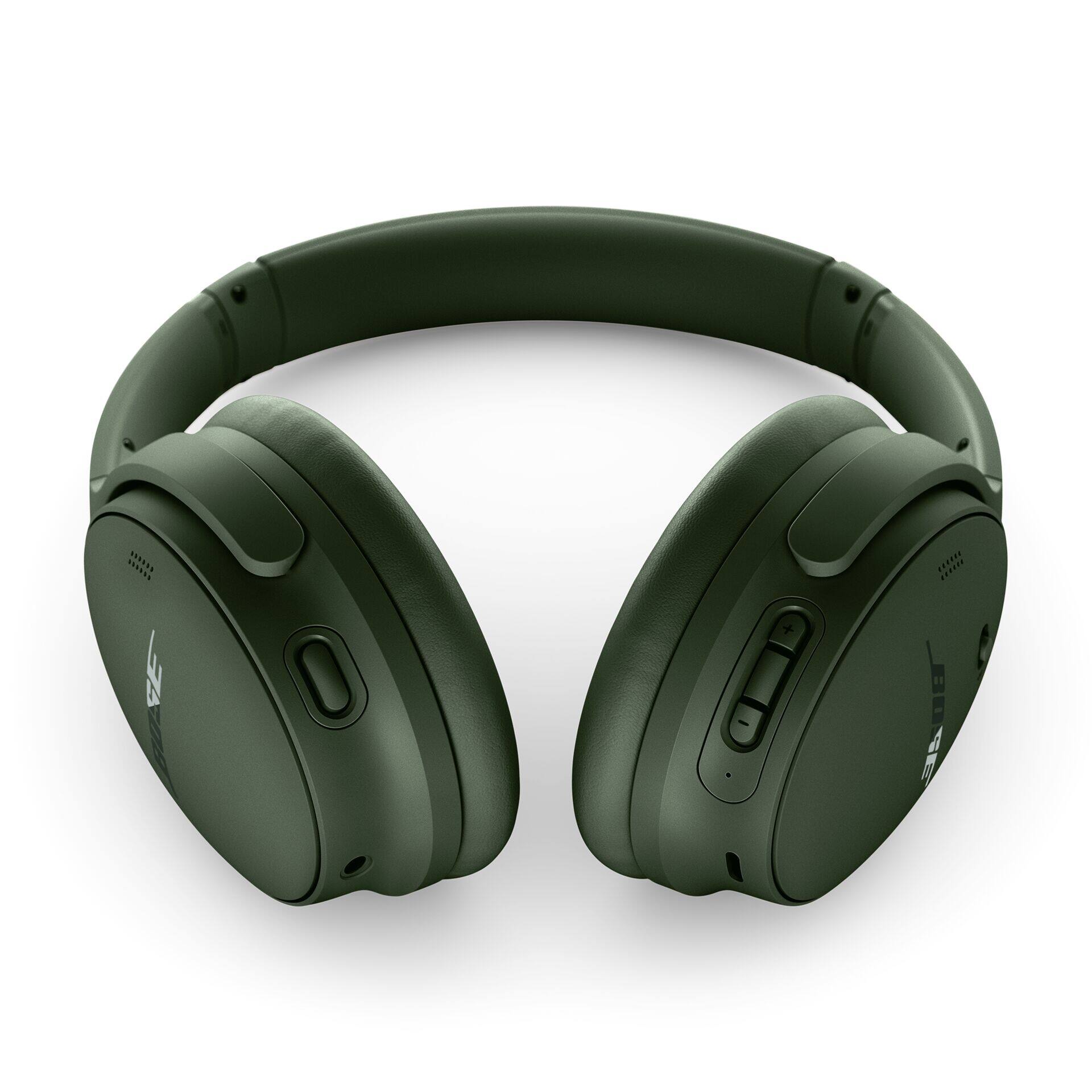 Angle. Bose - QuietComfort Wireless Noise Cancelling Over-the-Ear Bluetooth Headphones - Cypress Green.