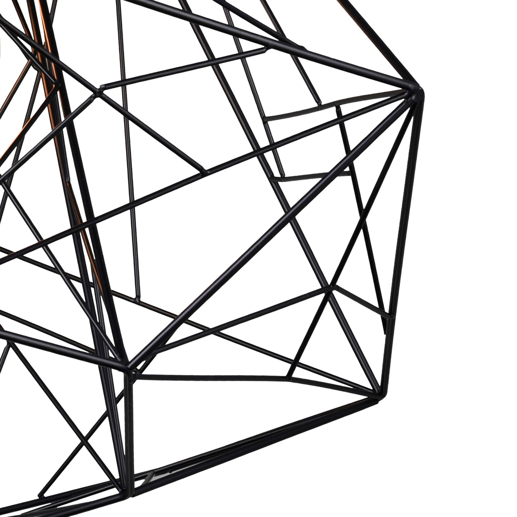 Back. CWI Lighting - Bagheera 1 Light Down Pendant With Black Finish - Black.