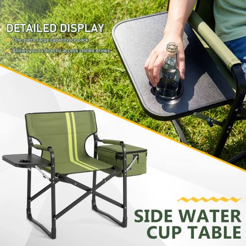 DETAILED DISPLAY  
One-piece large capacity ice pack  
Allows you to directly access chilled drinks  

SIDE WATER CUP TABLE