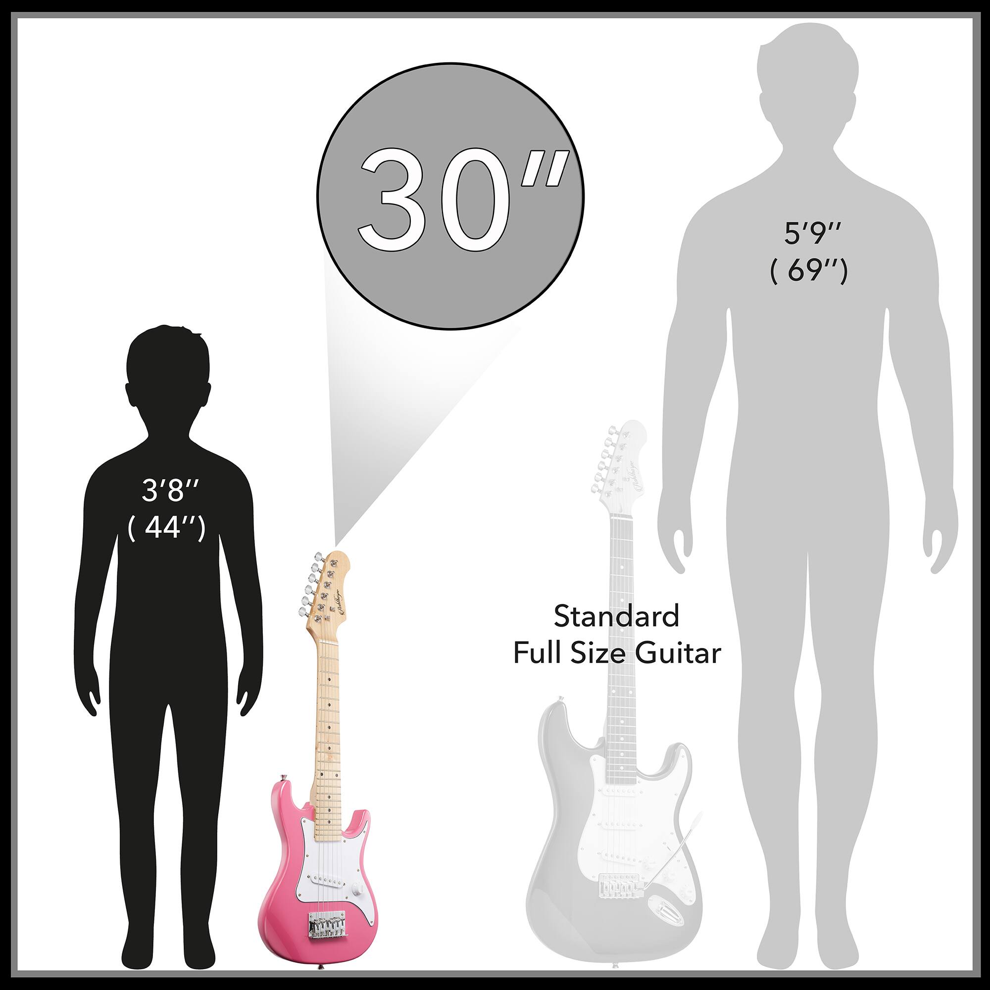 30" 5'9" (69") 3'8" (44") Standard Full Size Guitar