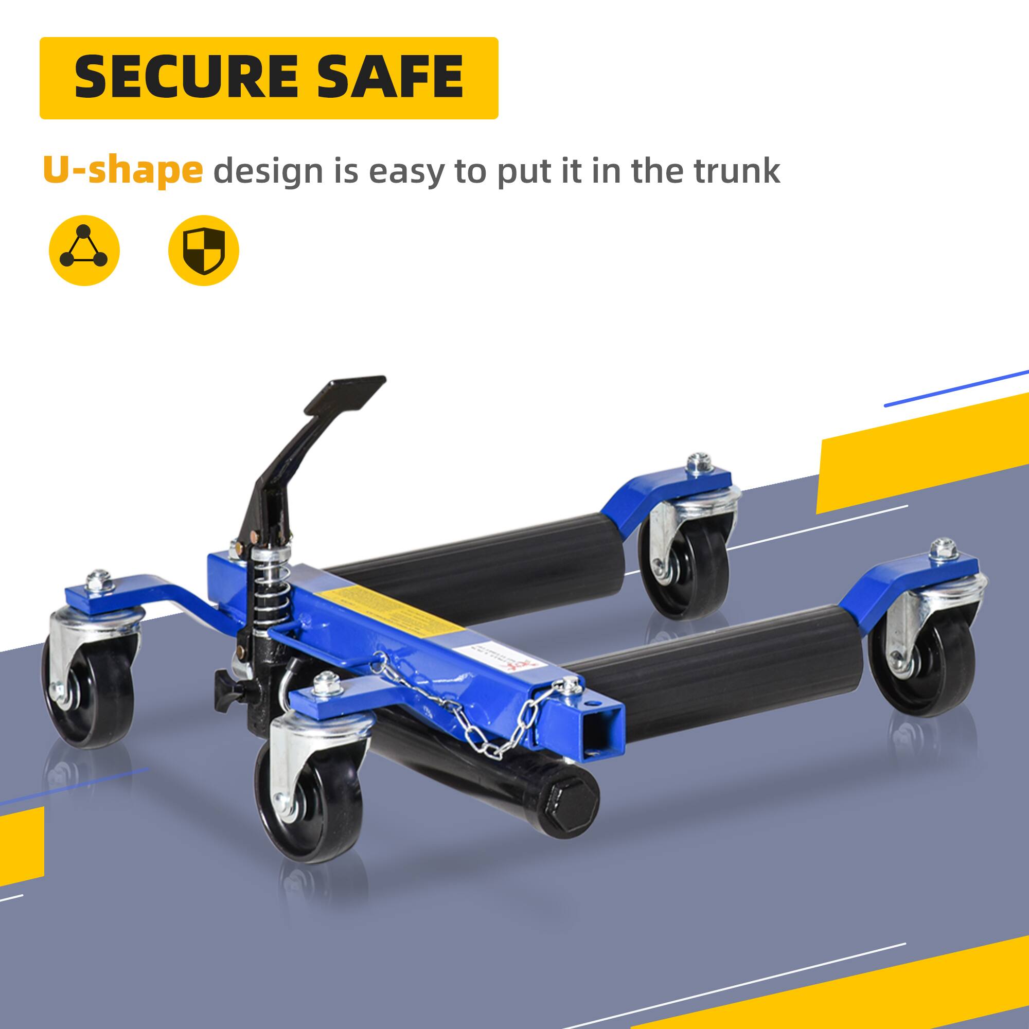 SECURE SAFE  
U-shape design is easy to put it in the trunk