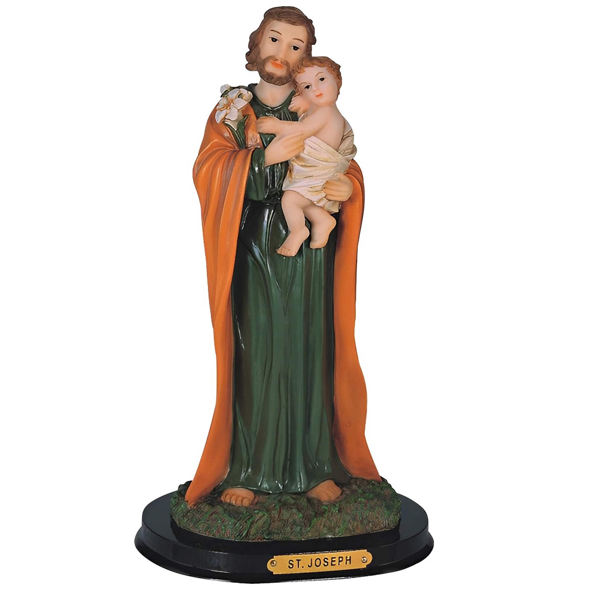 FC Design - 12"H Saint Joseph Holy Figurine Statue Office Desk Tabletop Home Decor Gift - Multi-Color