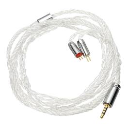 Unique Bargains - IEM Earphone Cable 1.2M, 28AWG 4-Core High Purity -Plated HiFi Replacement for Ananda Arya HE400SE (2.5mm, 2PIN) - Silver