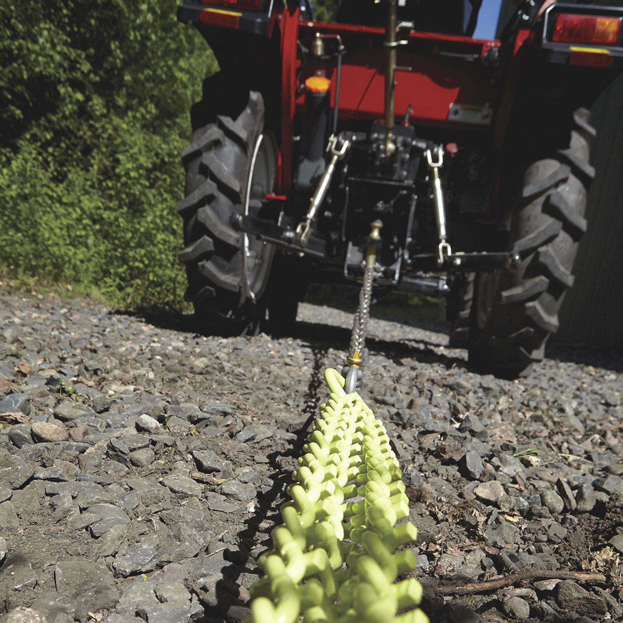 Alt View 5. Brush Grubber - Brush Grubber Heavy Duty 4 Foot Triple Chain ATV and UTV Shrub and Clump Grubber - Green.
