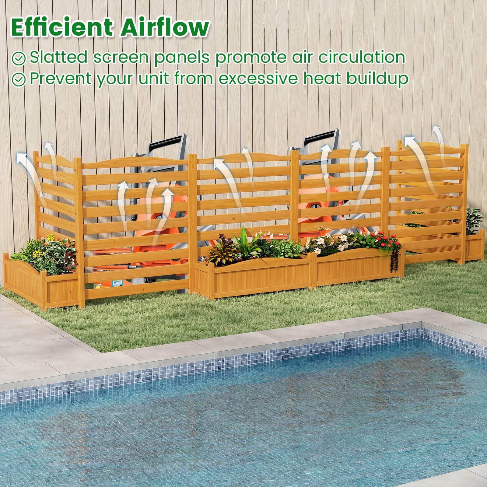 Efficient Airflow

- Slatted screen panels promote air circulation
- Prevent your unit from excessive heat buildup