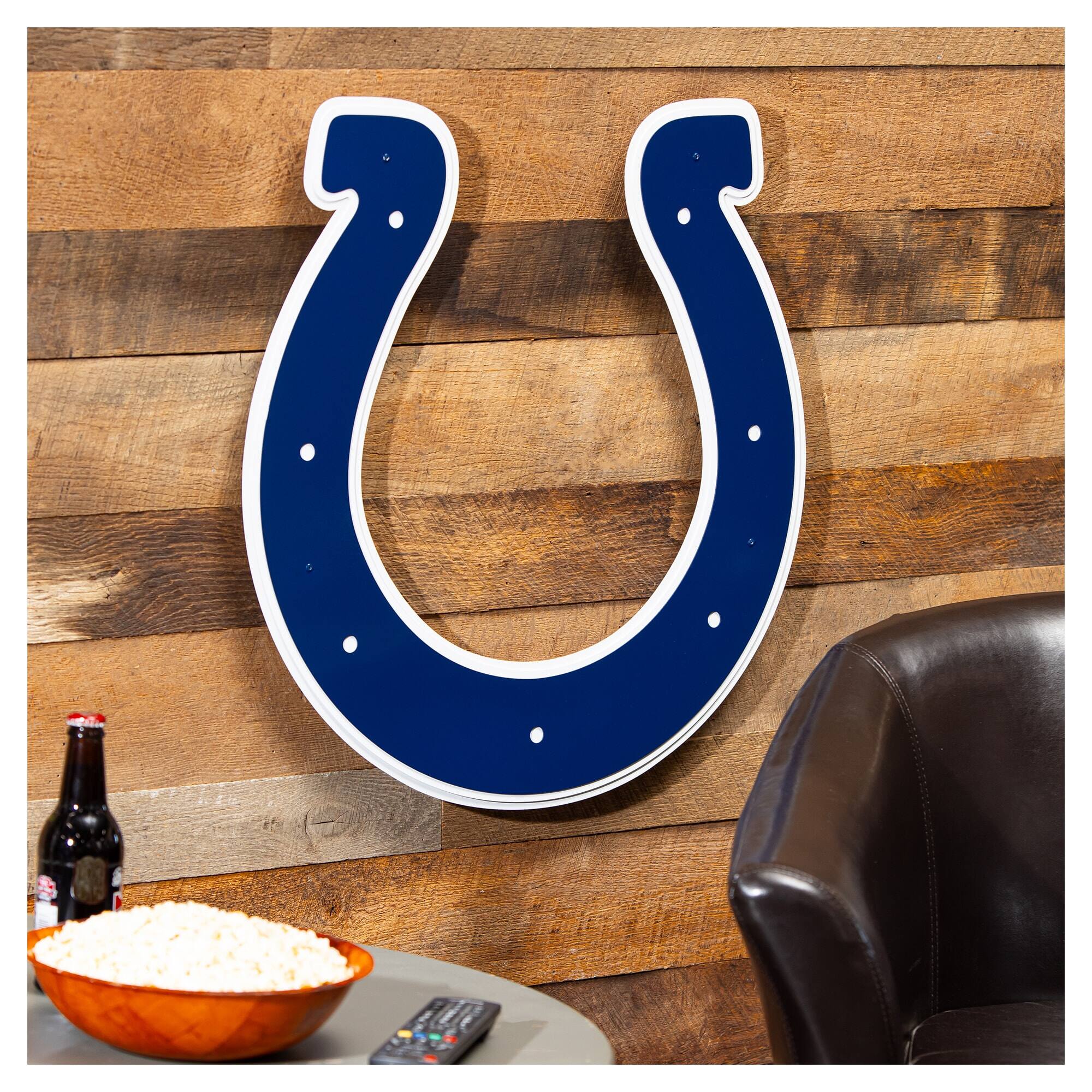 Alt View 1. Evergreen Enterprises - Indianapolis Colts 23" Layered Metal Wall Art Sign - Multicolor.