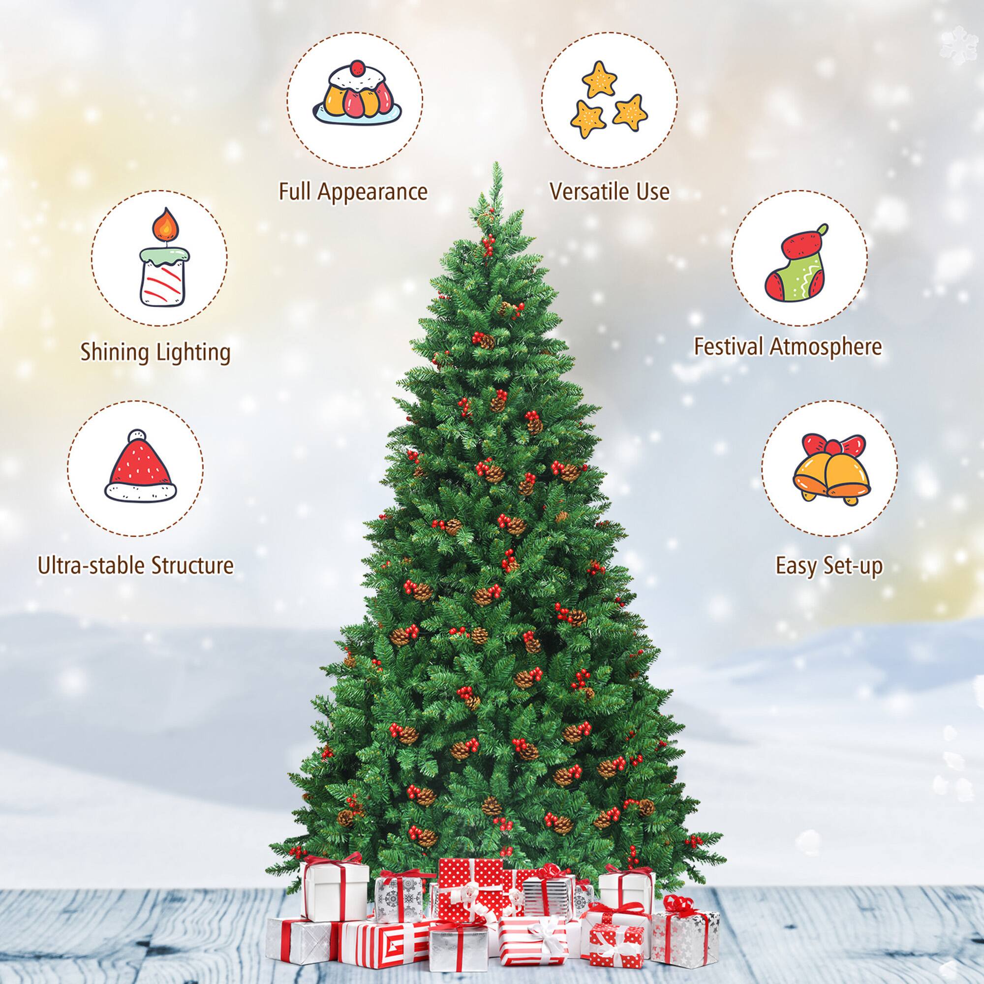 - Full Appearance
- Versatile Use
- Shining Lighting
- Festival Atmosphere
- Ultra-stable Structure
- Easy Set-up