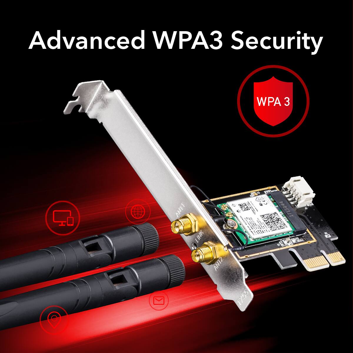 Advanced WPA3 Security WPA 3 " LUNV  LINK AN12 2  WW 1715044 l  a TX55