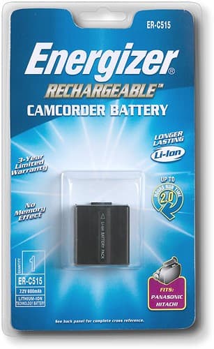 Front Standard. Energizer - Rechargeable Lithium-Ion Battery.