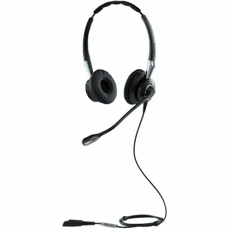 Alt View 2. Jabra - Jabra BIZ 2400 II QD Headset - Stereo - Quick Disconnect - Wired - Over-the-head - Binaural - Supra-aural - Noise - Red.