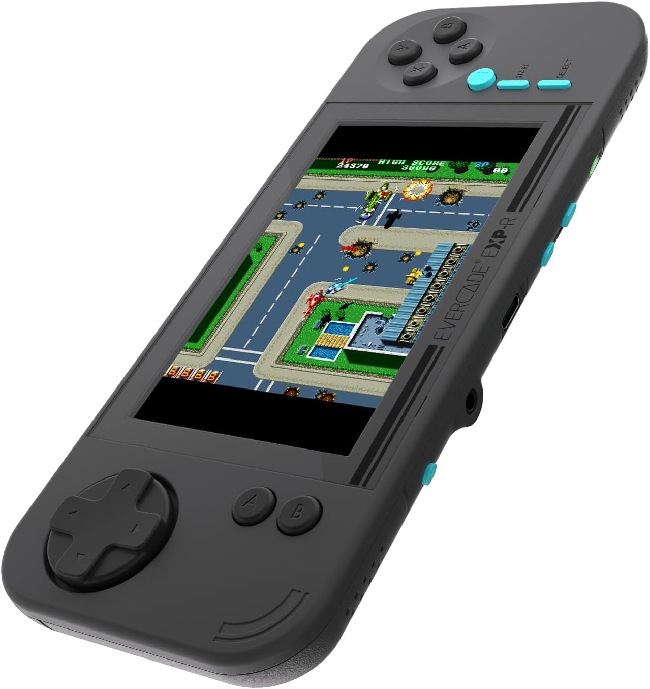 X 8 b START SELECT H1GH SCORE 24970 36000 ZP G0 B B B B R EXP-R ii CIOIIO aldid EVERCADE Ole I A B