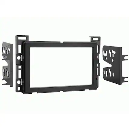Front. American International - American International GMK422 1995-2003 Double DIN Black Stereo Dash Kit - Black.