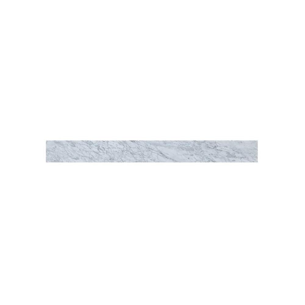 Left. Elegant Kitchen and Bath - 40 inch backsplash in carrara white - Carrara White.