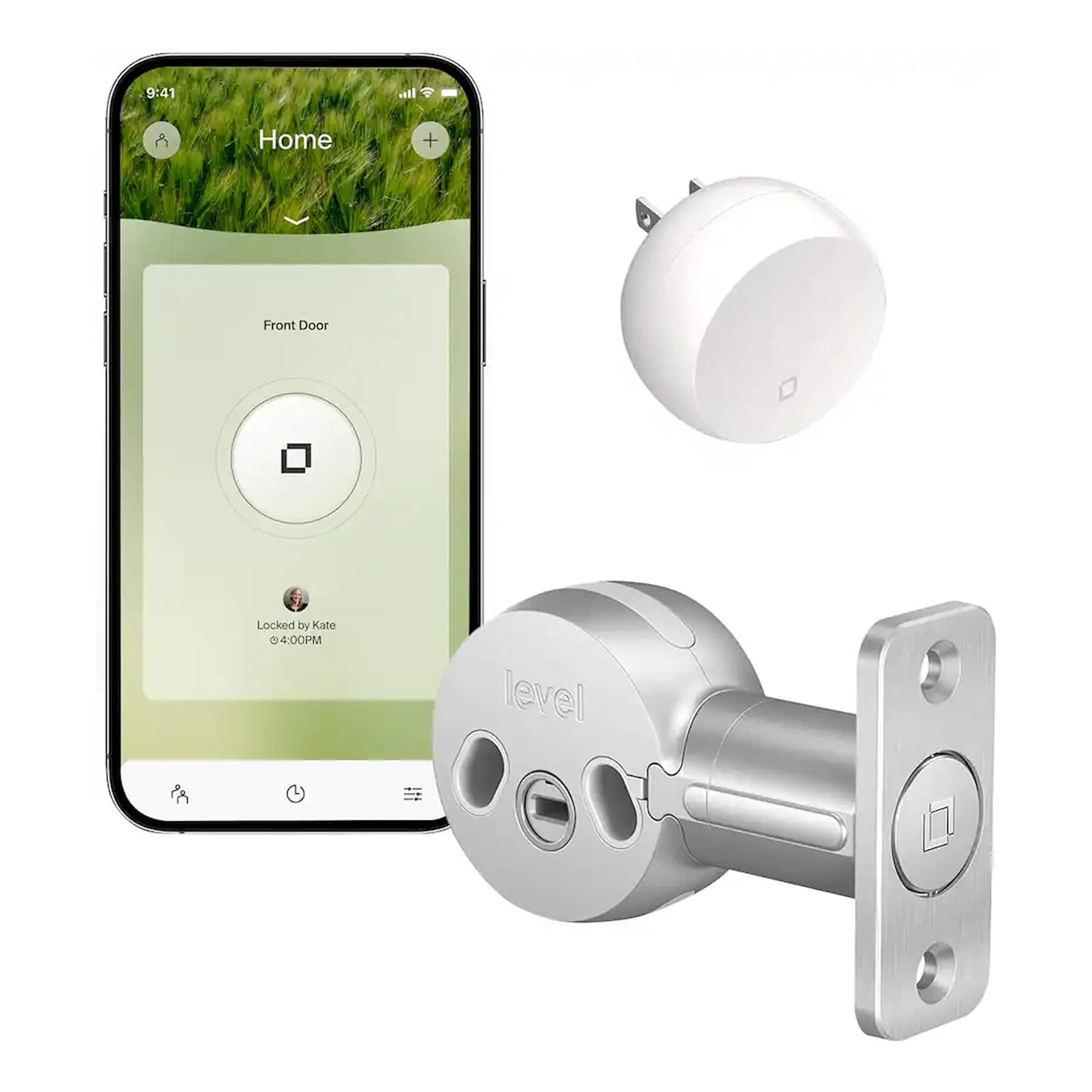 Level - Bolt Connect WiFi Retrofit Smart Lock with App/Keypad/VoiceAssistant Access - Silver