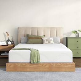 JUJABU - Full Size Memory Foam Mattress,10 Inch Bed Mattress,with Cooling Green Tea Gel, CertiPUR-US Certified - White