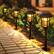 Front. Dazzed Corner - Solar Pathway Lights 8-Pack Outdoor Bright Solar, Yard Landscape Lighting Black - Black.