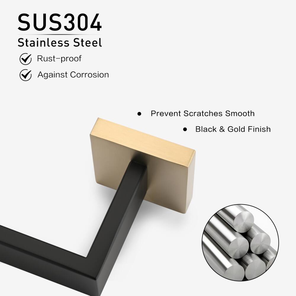 SUS304 Stainless Steel  
- Rust-proof  
- Against Corrosion  

Prevent Scratches Smooth  
- Black & Gold Finish