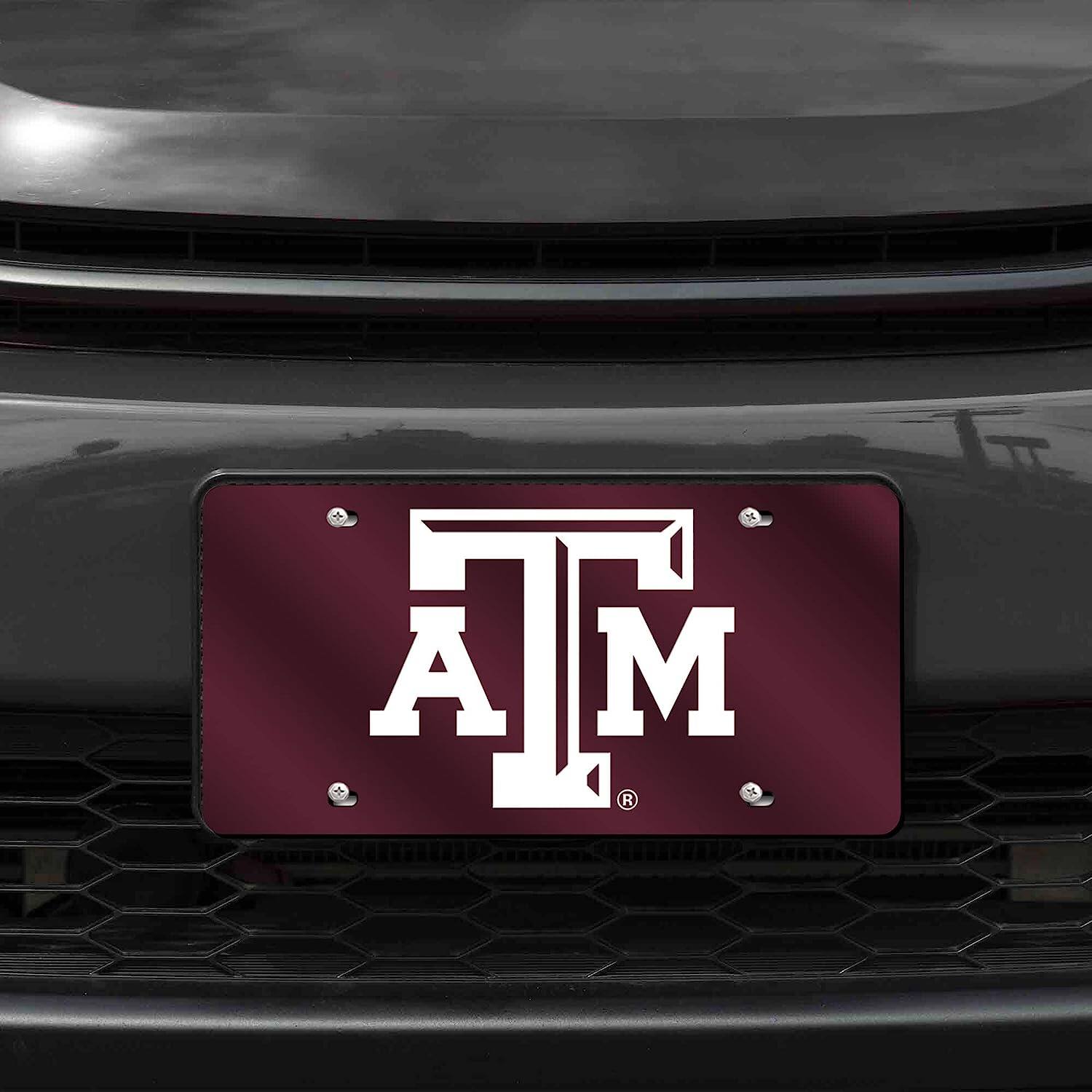 Alt View 1. Rico Industries - Texas A&M Aggies Red Mirrored Laser Cut License Plate Laser Tag - Multi.