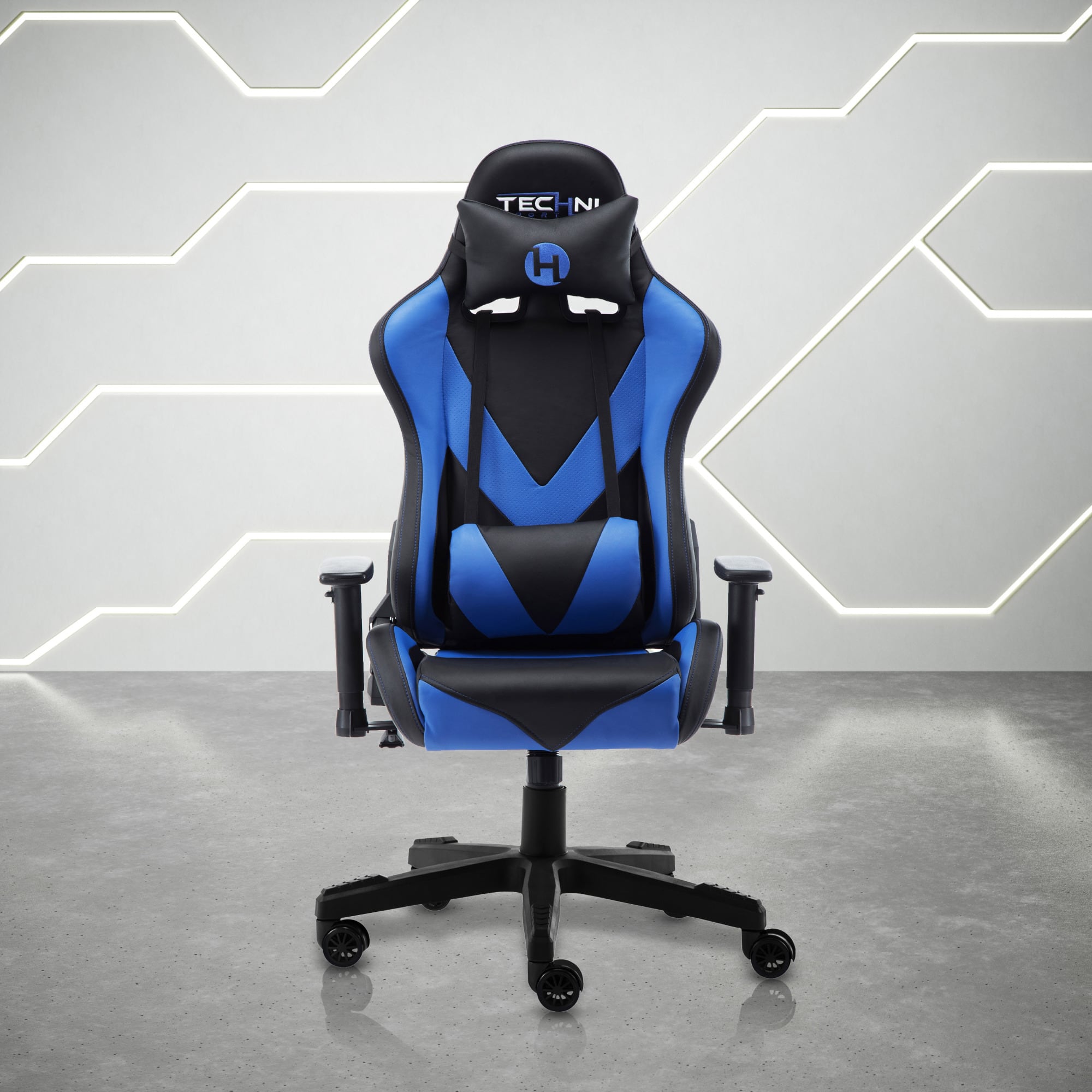 GOODSILO - Premium Ergonomic Gaming Chair with Adjustable Features and High Back Support - Blue
