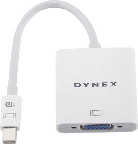 Dynex™ - Mini DisplayPort-to-VGA Adapter - Gray - Larger Front