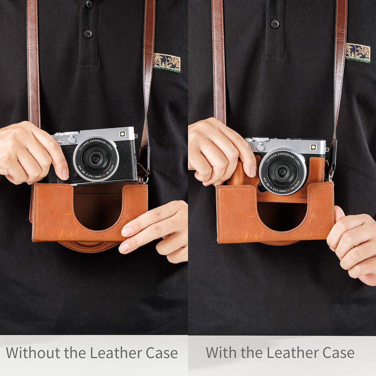 are-vie BRASS  
ASPHERICAL NONICOS THEN ... SUPER SUPER AT RUS wast  
FUJINON ASPHERICAL LENS ... ... m SUPER ERC Smol  
Without the Leather Case  
With the Leather Case