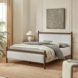 Ginny Platform Bed Frame by Modway - Wenge Heathered Ivory