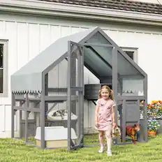 Front. Loheer - Loheer Large Outdoor Cat Enclosure Solid Wood Feral Cat Shelter Weatherproof Catio.