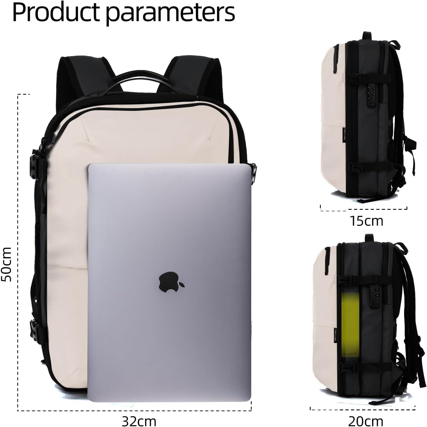 Product parameters

- Height: 50cm
- Width: 32cm
- Depth: 15cm
- Bottom width: 20cm