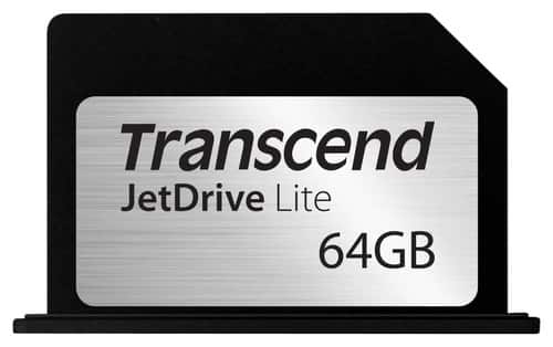 Front. Transcend - JetDrive Lite 330 64GB Flash Memory Card - Black.