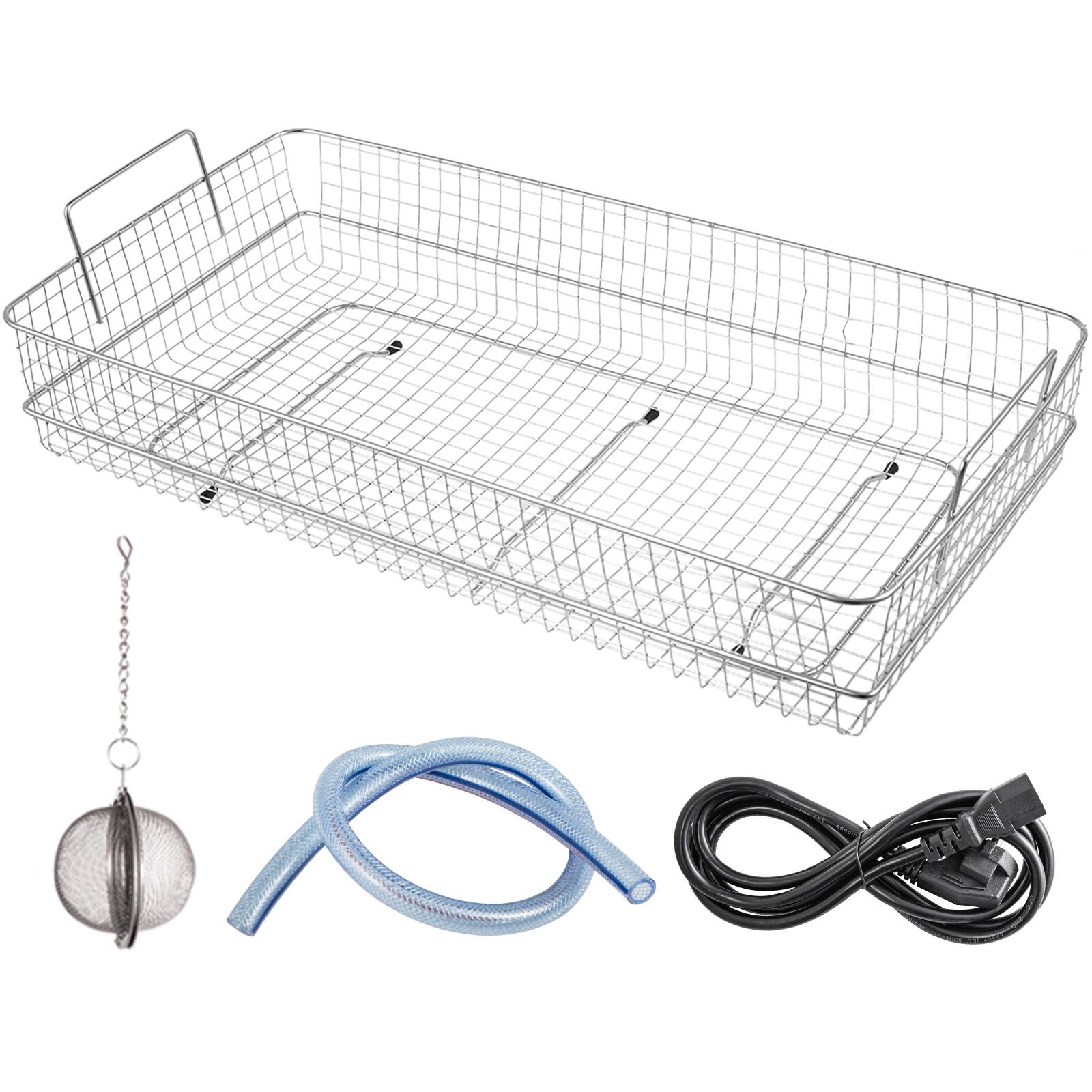 Alt View 5. VEVOR - 30L Ultrasonic Cleaner 28/40khz Dual Frequency Professional Ultrasonic Parts Cleaner with Heater Timer - Silver.