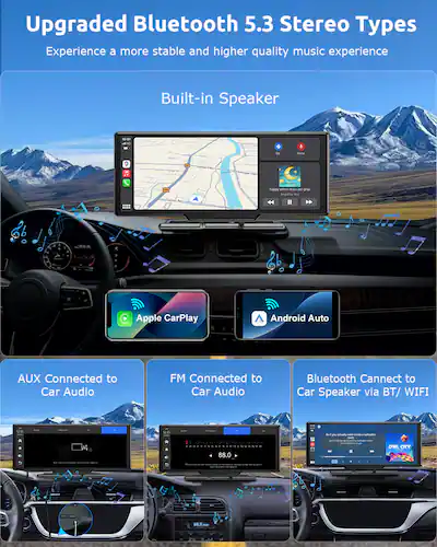 Hodozzy sans Fil Carplay Car Radio Portable 10.26 Inch IPS Écran Hodozzy sans Fil Carplay Car Radio Portable 10.26 Inch IPS Écran