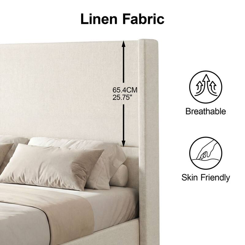 Linen Fabric  
65.4CM 25.75"  
Breathable  
Skin Friendly